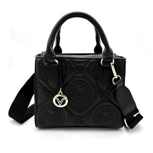 Valentino Orlandi Black Quilted Tote
